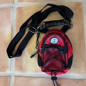 Mini shoulder bag, red